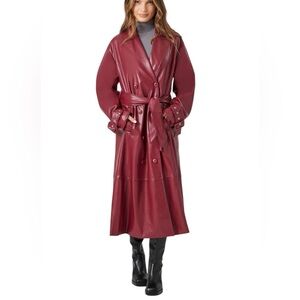 Forever 21 Burgundy Trench Coat